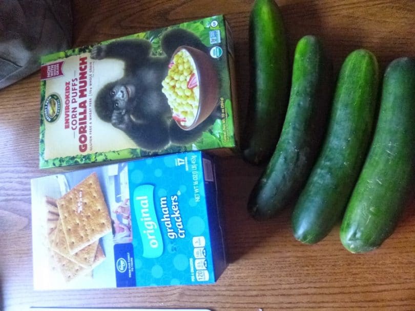 Cucumbers with crackers