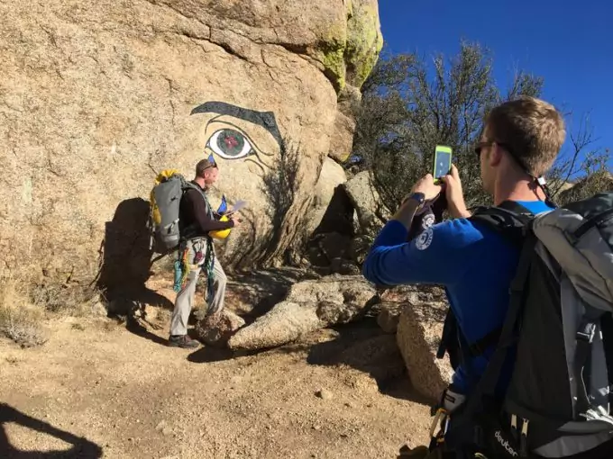 Hiker With Cell Phone