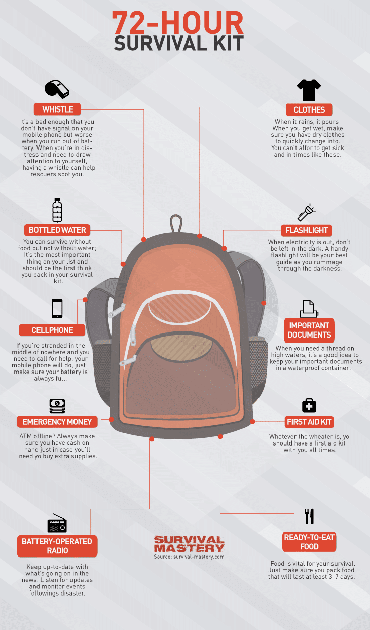 Survival kit infographic