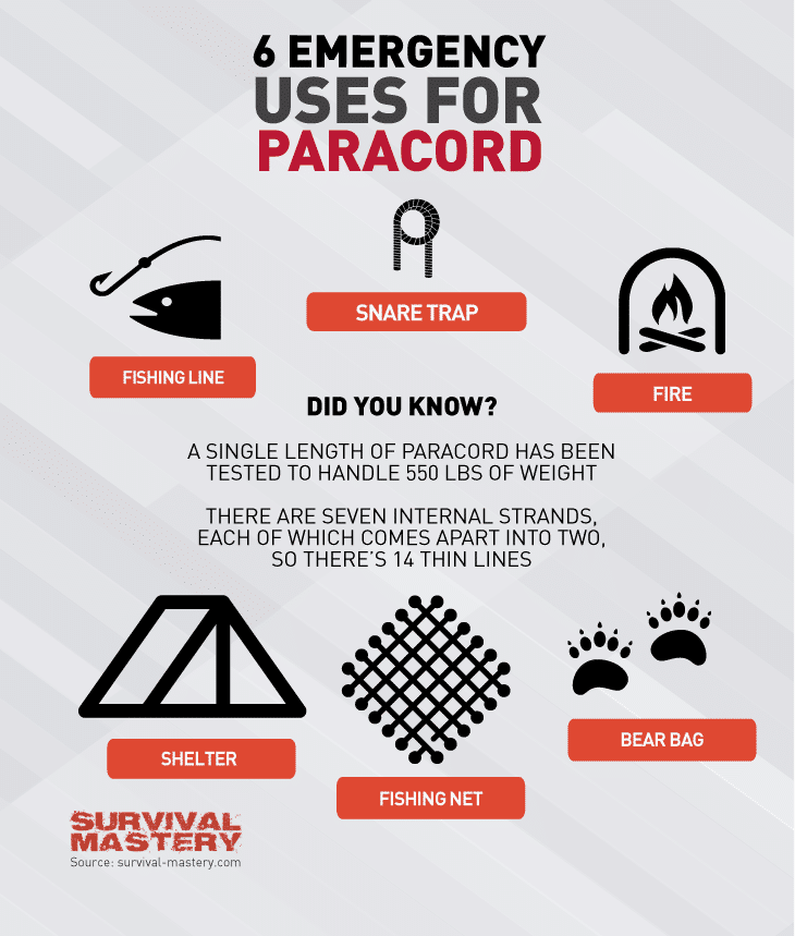 Uses for Paracord infographic