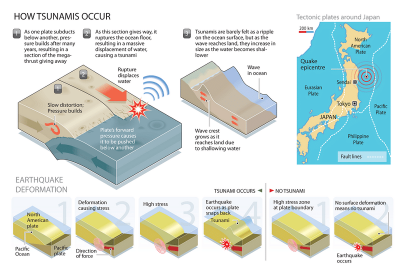 Japan tsunami infographic