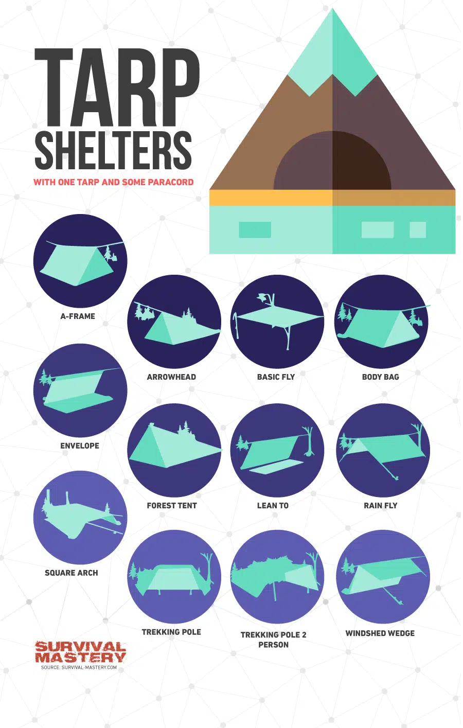 Tarp shelters infographic