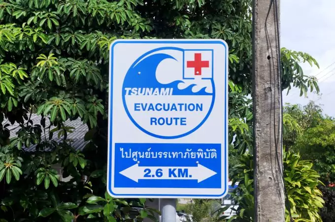 Tsunami Evacuation Sign