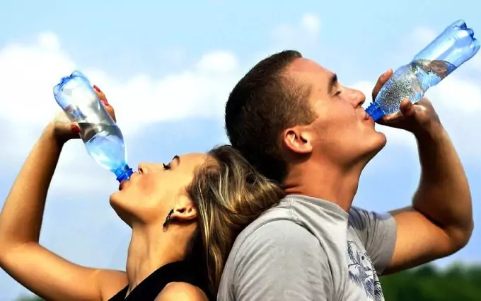 Drinking Water While Hiking