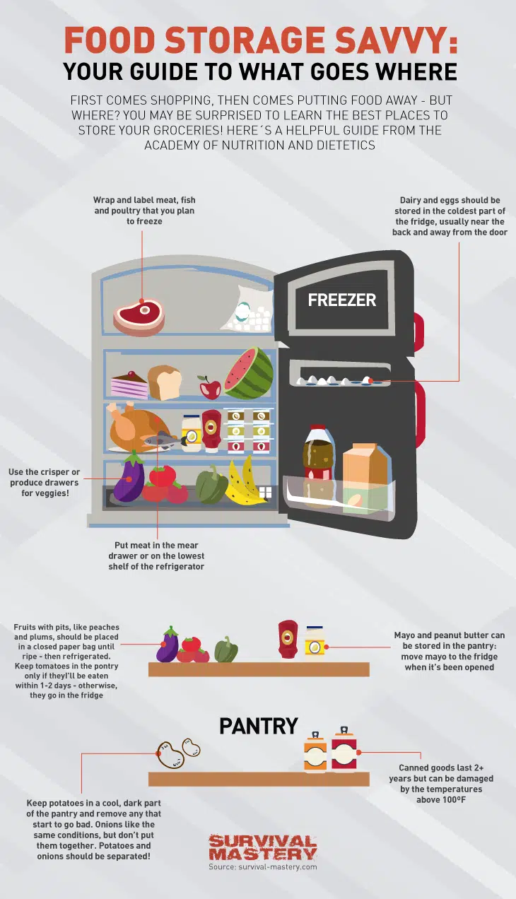 Food storage infographic