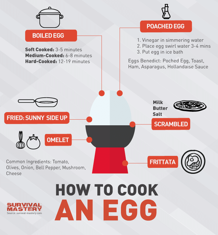 How to cook an egg infographic