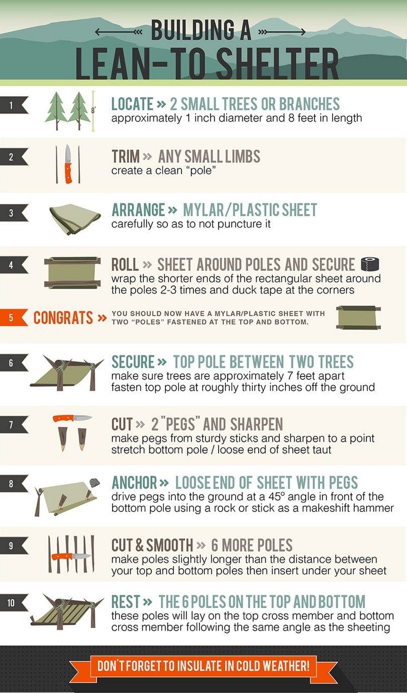 Building a lean shelter