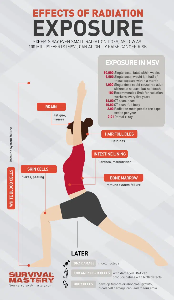 Effects of radiation infographic