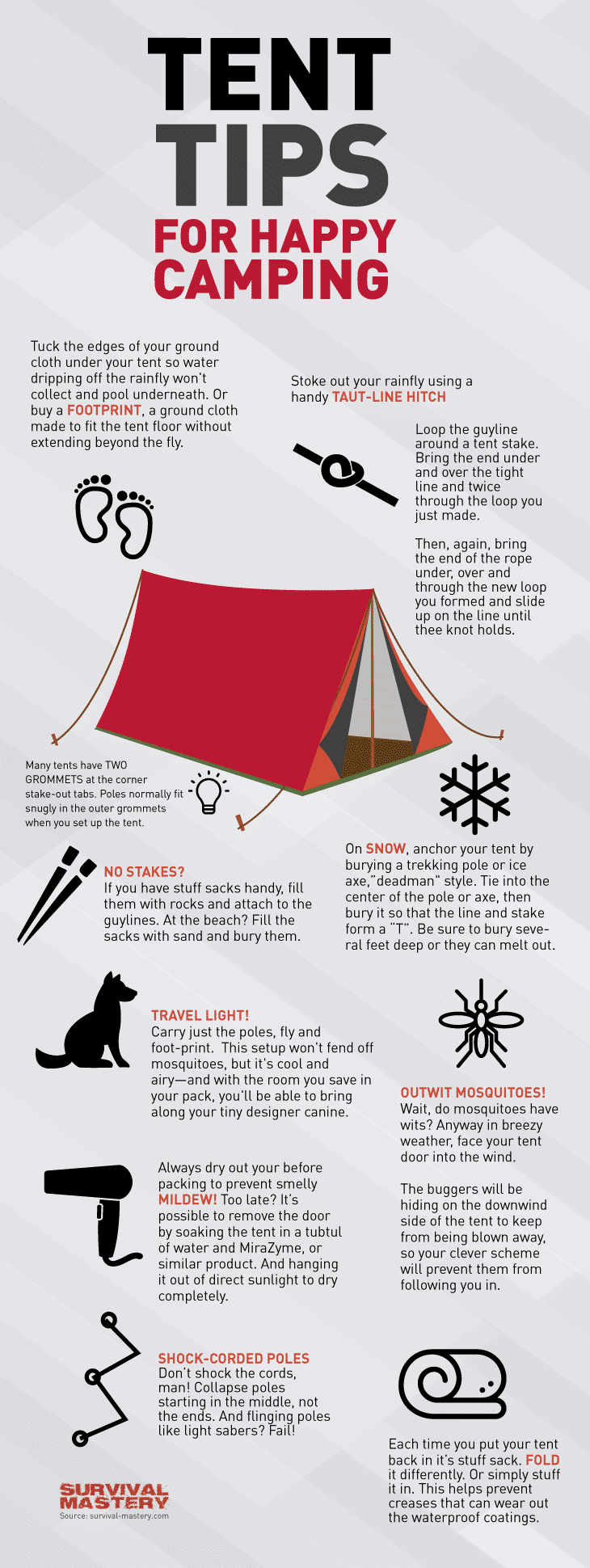 Happy camping infographic