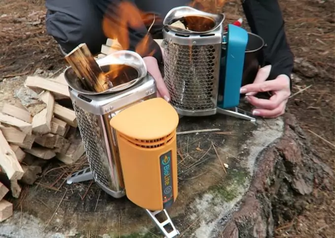 Biolite Stove Burning