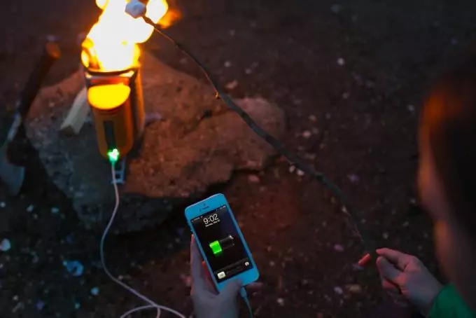 Biolite Stove Charging Phone