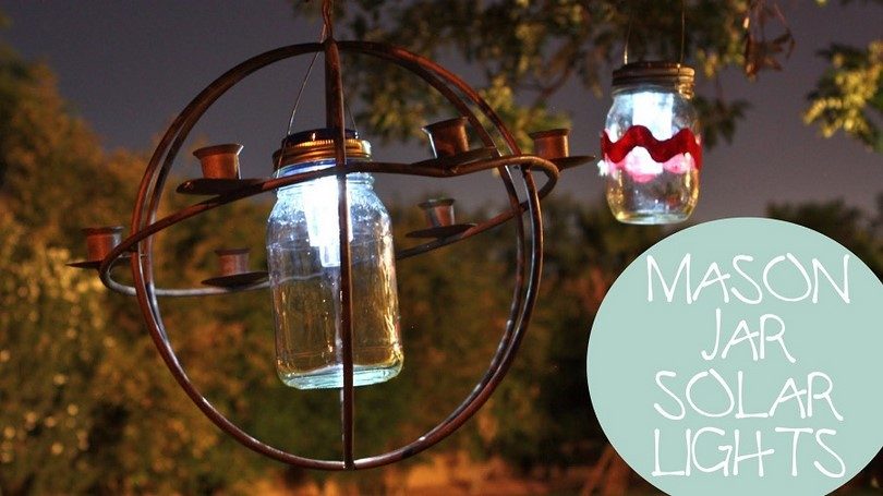 Mason jars solar lanterns