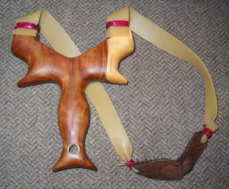 Slingshot makes a good homemade self-defense weapon