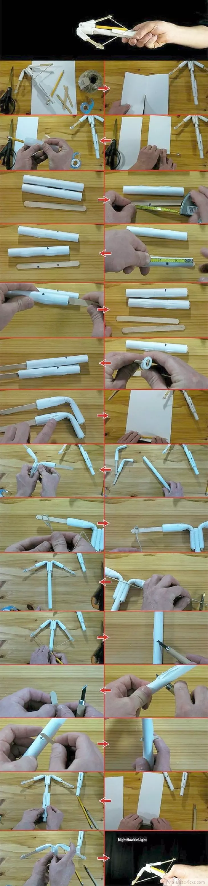 Homemade mini crossbow