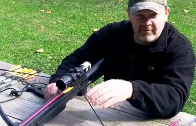 Black metal hunting crossbow