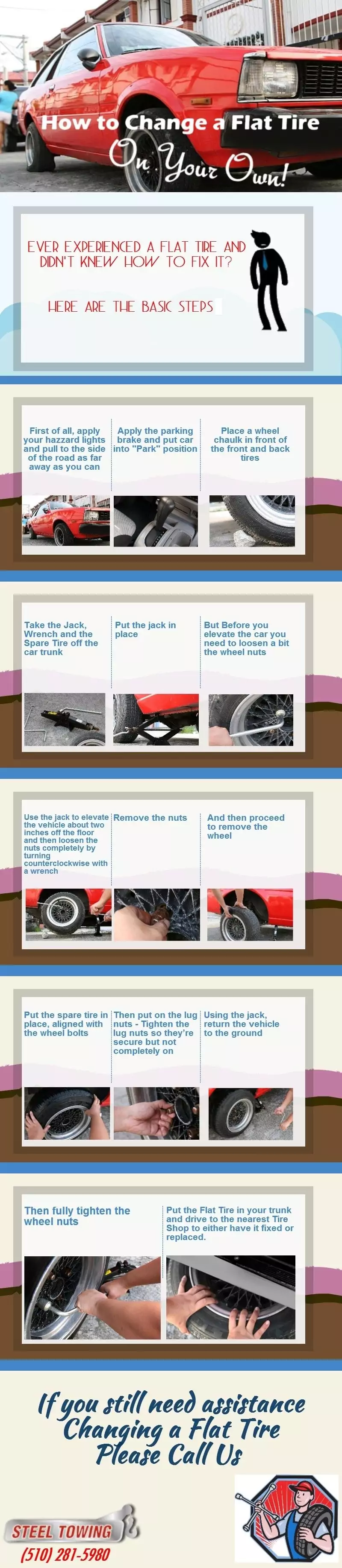 Change a tire-Infographic