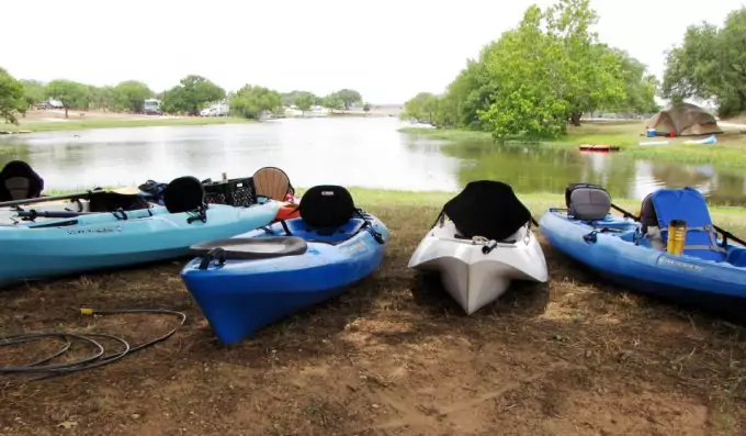 Sit-in Kayak Modified for Fishing