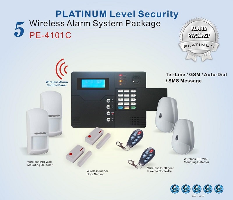 Platinum Level Security Wireless GSM Alarm System