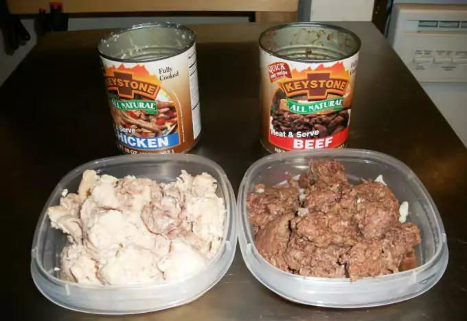 Canned Beef and Chicken