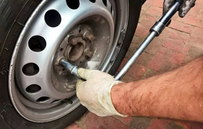 Removing Flat Tire