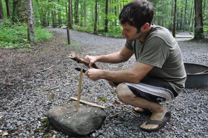 Fire making with sticks