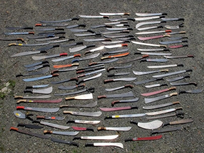 a bunch of Machetes