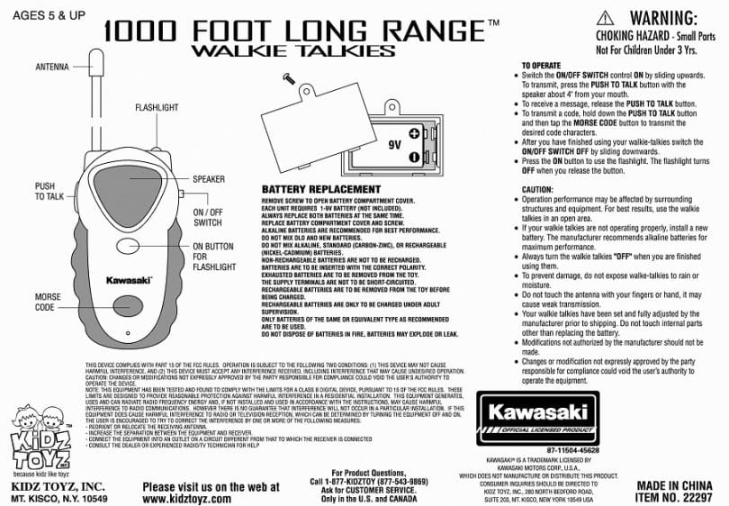 Range walkie talkies