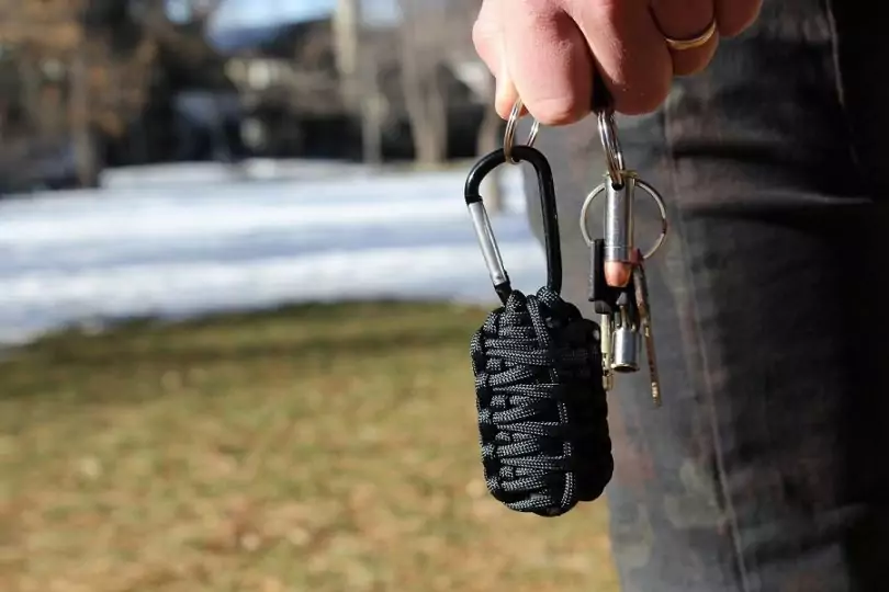 Paracord grenade in the hand