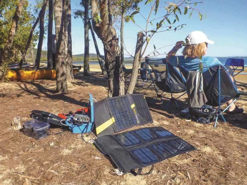 Portable Solar Power in use