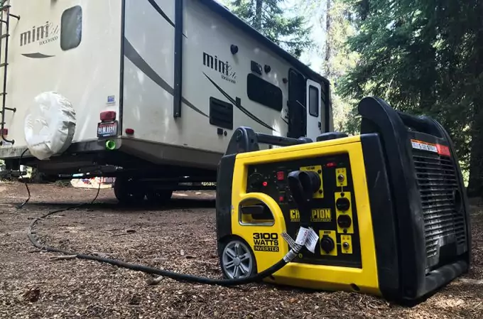 Power Generator Connected to RV