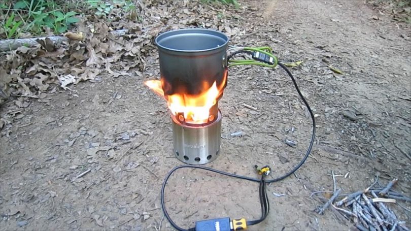 Solo stove cooking