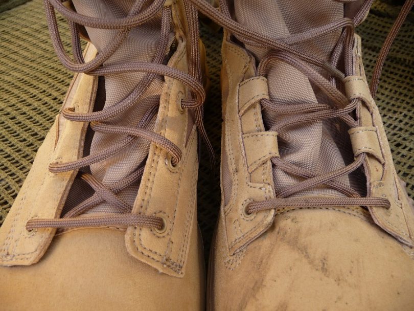 Sturdy laces on boots