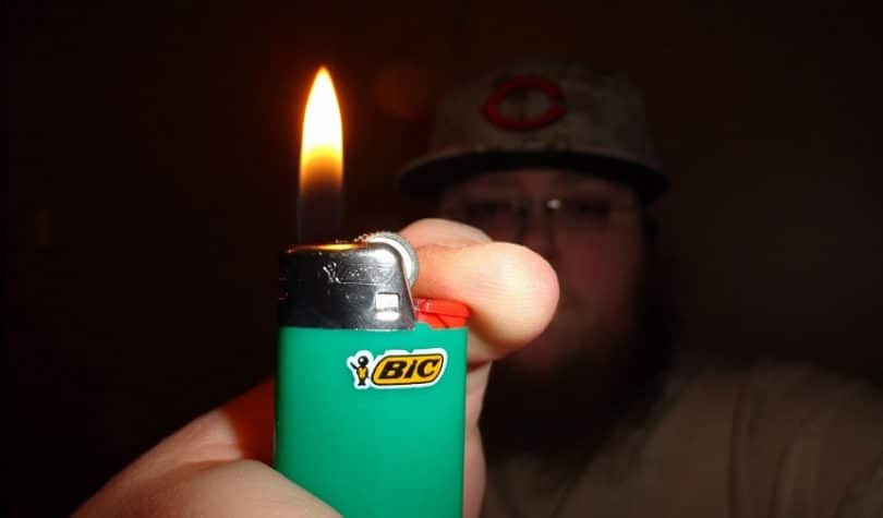 Bic lighter flame