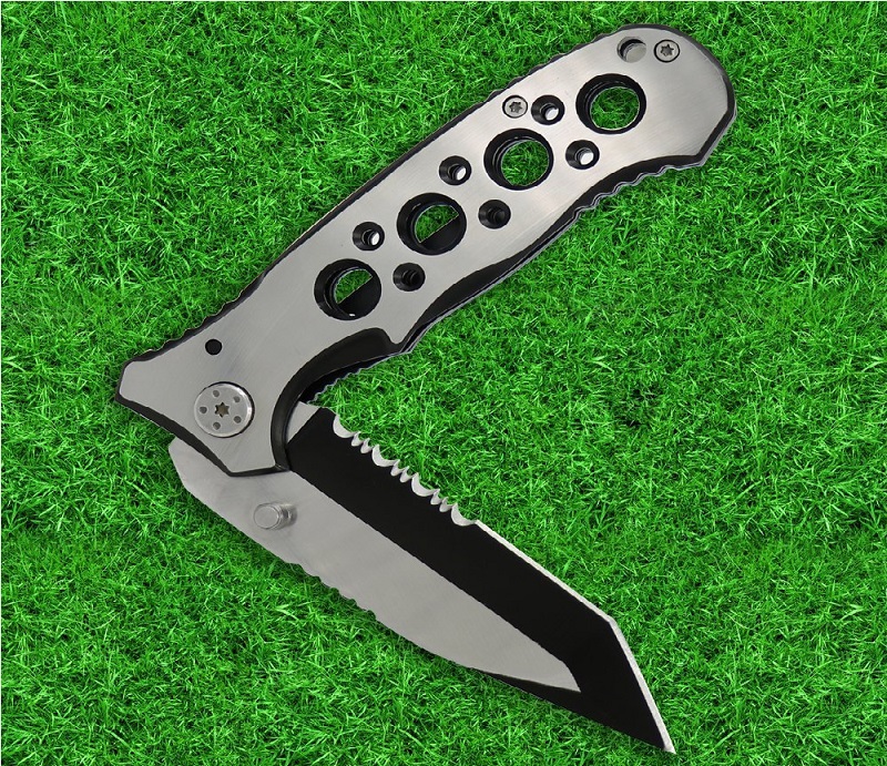 Survival Gear Folding Knife by DigHealth(TM)-Serrated Blade