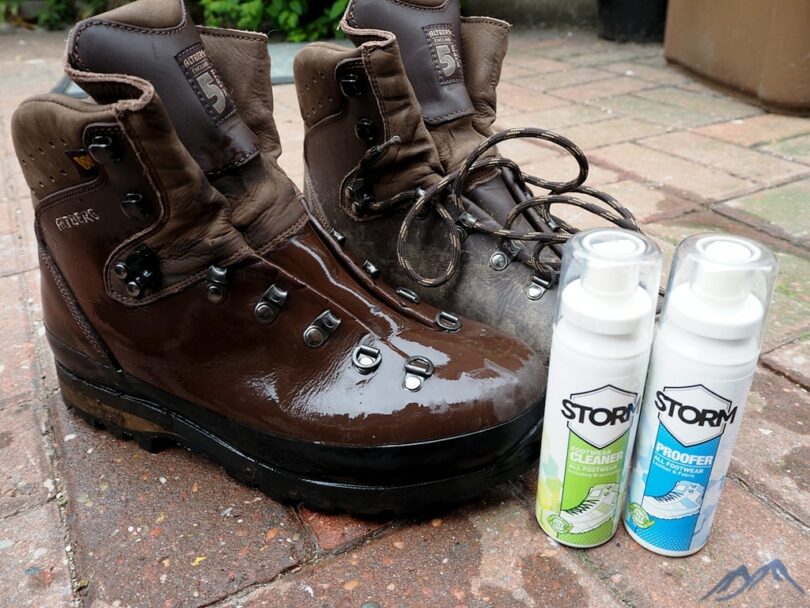 washing hiking boots