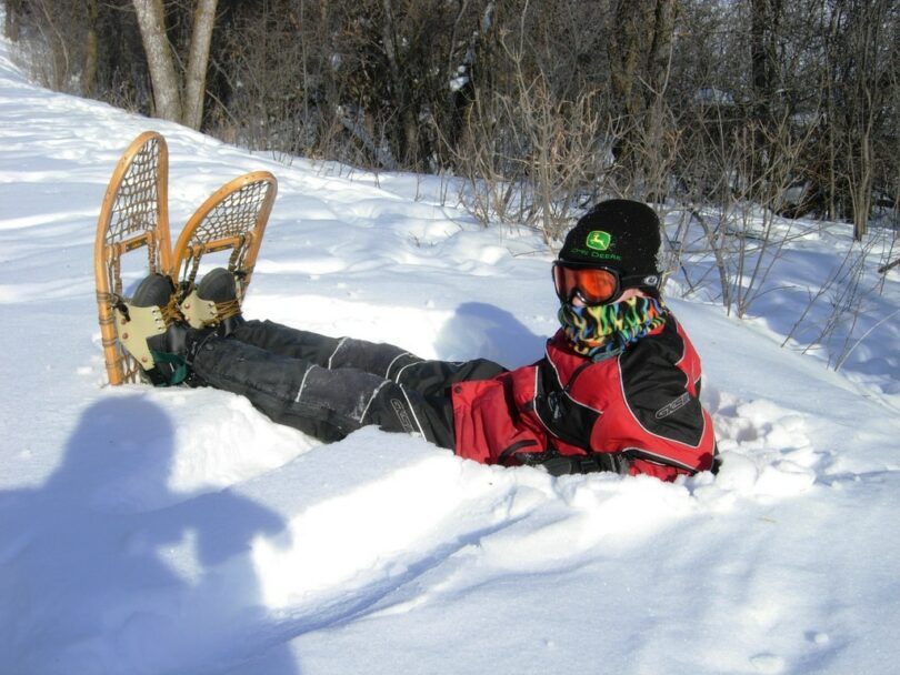 First Time Snowshoeing