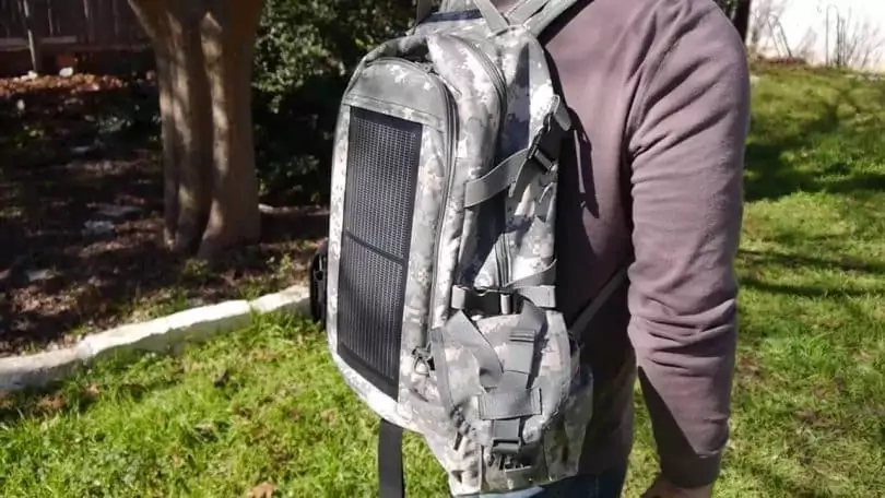 Grey Solar Backpack