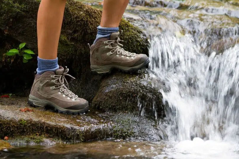 hiking boots in washing machine