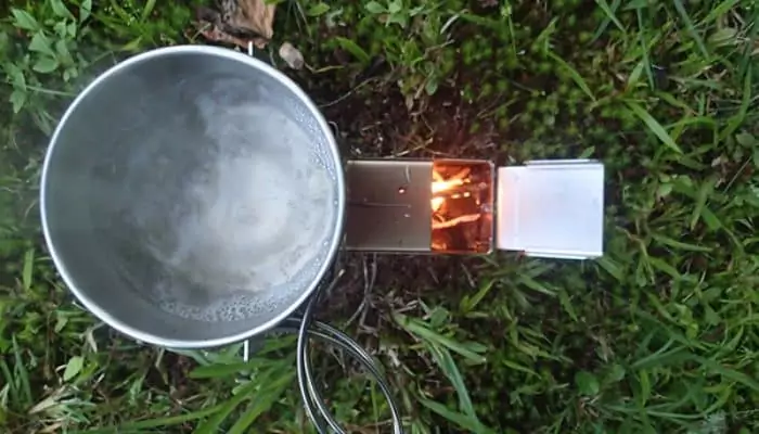 Boiling Water On Hot Ash Stove