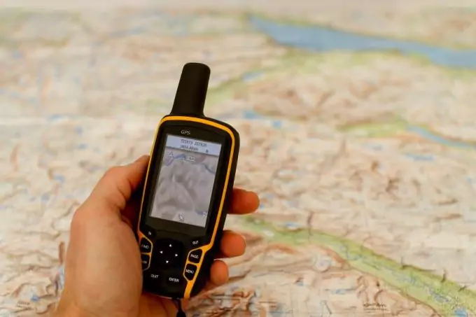 Hiker With GPS Device