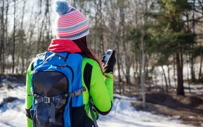 Hiker With Phone