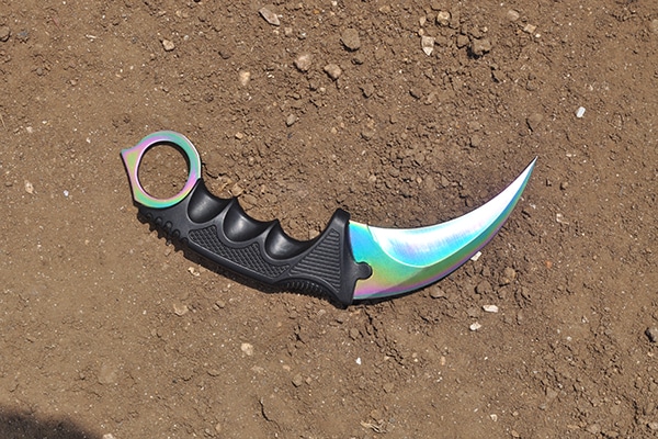 Karambit is a small curved knife found in the Phillipines