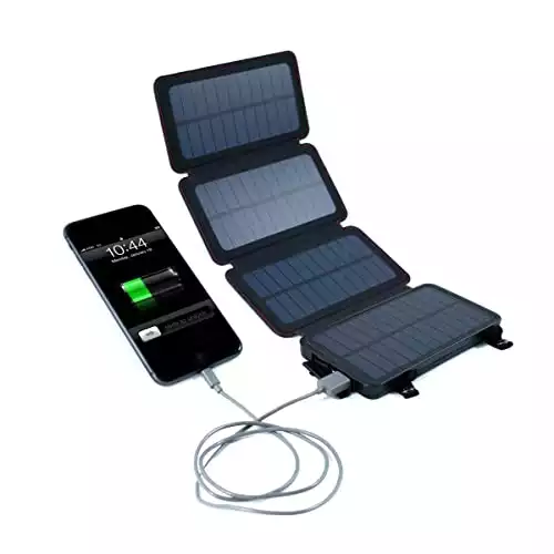 QuadraPro Solar Power Bank - 5.5W Solar 4-Panel Portable Wireless Cell Phone Charger